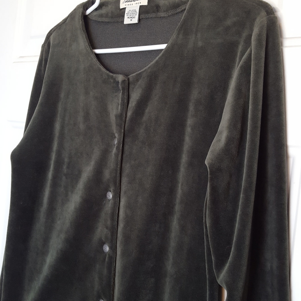 Vintage Eddie Bauer velvet velour top button down